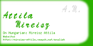 attila mireisz business card